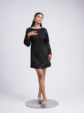 Solae Breeze Midi Dress in Black