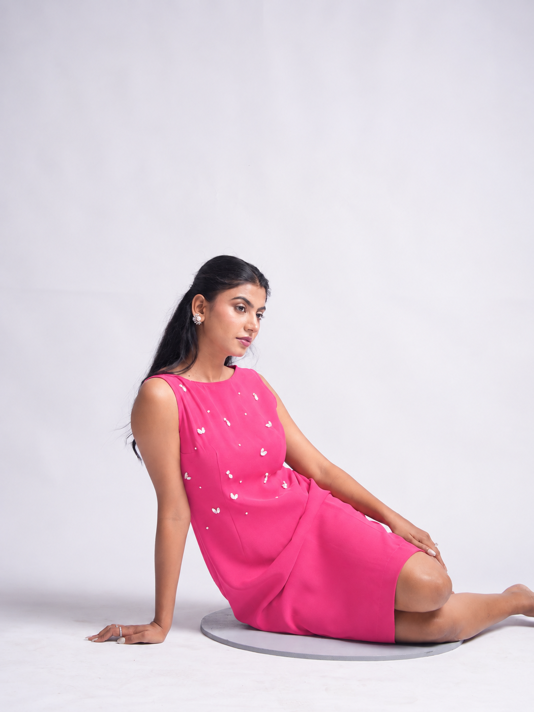 Solae Iris Midi Dress in Pink
