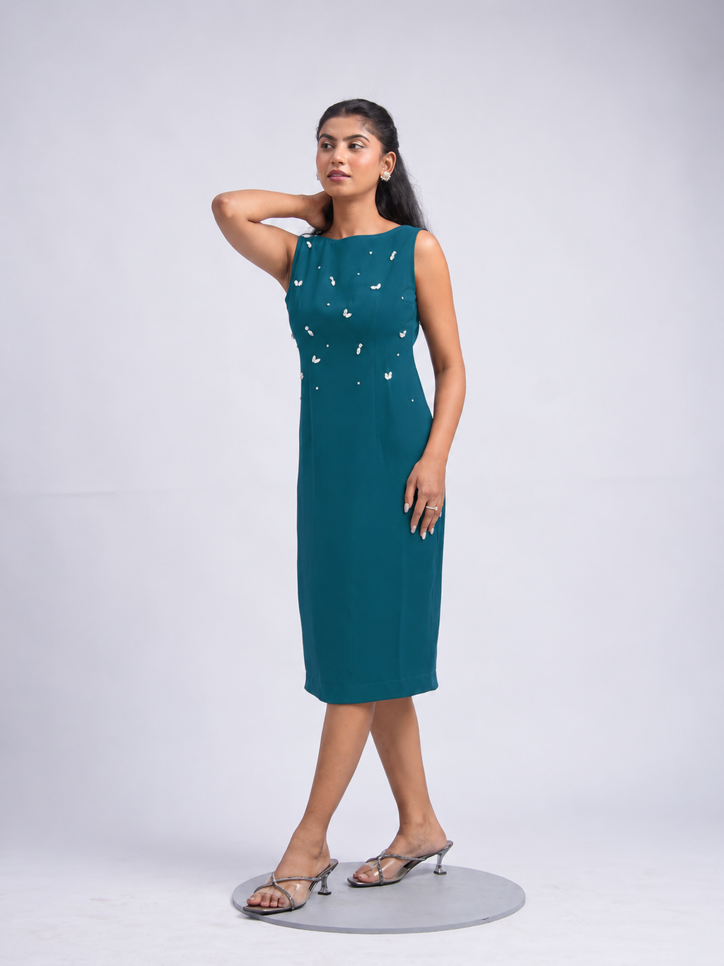 Solae Iris Midi Dress in Teal