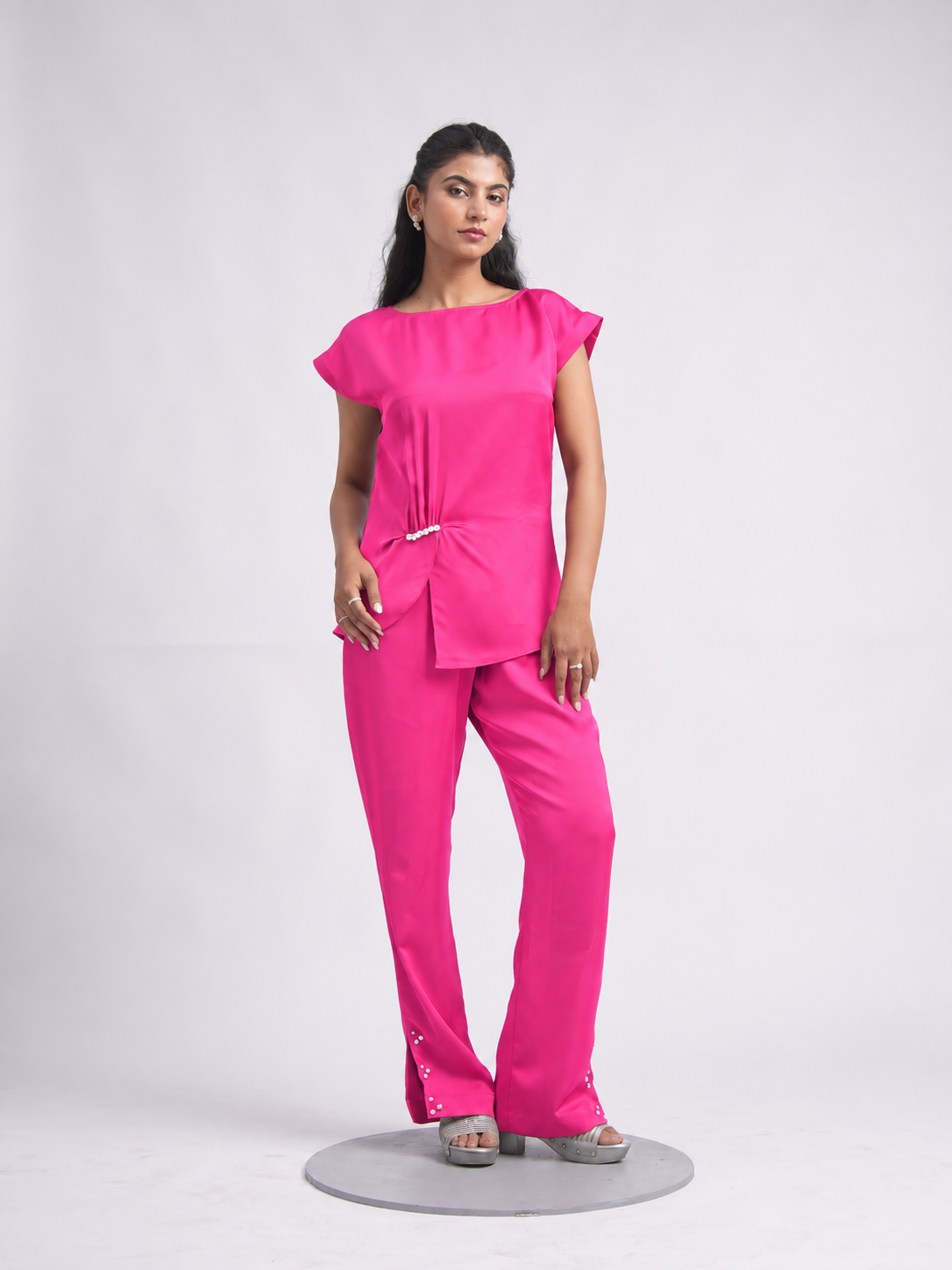 Solae Willow Trousers in Hot Pink